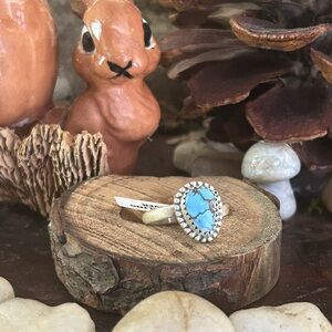 925 Sterling Golden hills turquoise ring